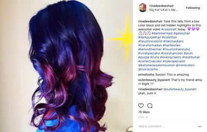 Purple Hair by Rina Dee at Kat's Meow Salon